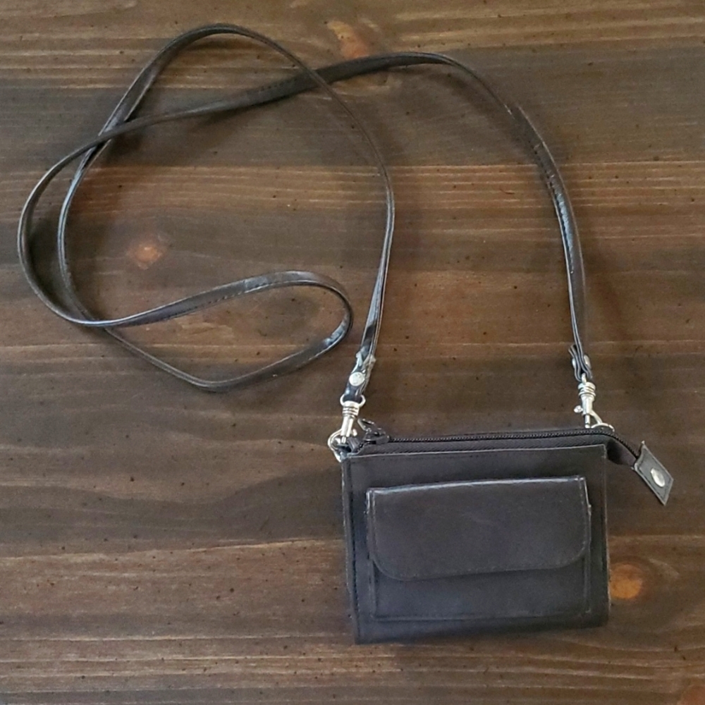 Dark Brown Over-the-Shoulder Wallet Bag